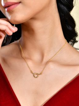 Voylla - Valentine's Day Heart Knot Pendant Necklace