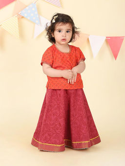 Fabindia - Cotton Hand Block Printed Lehenga and Choli (Set of 2)