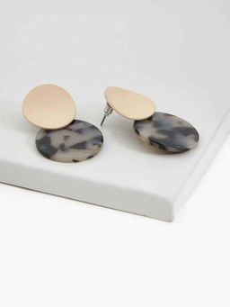 Rhea - Black Theta Acetate Earrings