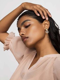 Rhea - Gold Antheia Speckled Acetate Earrings