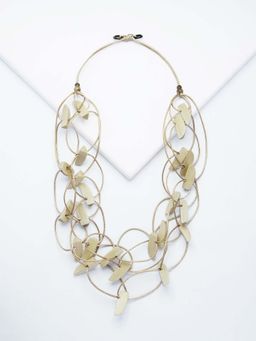 Rhea - White Sands Floating Wood Necklace