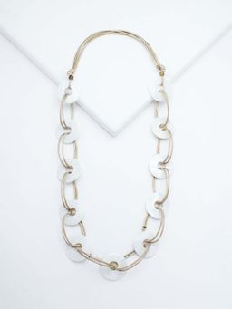 Rhea - White Seafoam Shell Necklace