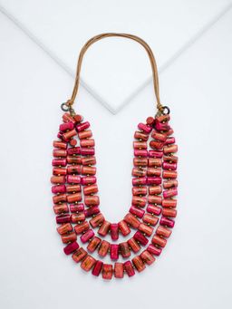 Rhea - Lava Red Firecracker Necklace