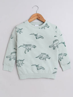 Bumzee - Light Green Boys Cotton Sweatshirt