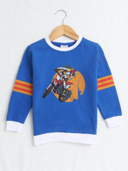 Bumzee - Royal Blue Boys Cotton Sweatshirt