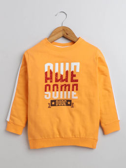 Bumzee - Orange Boys Cotton Sweatshirt