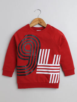 Bumzee - Red Boys Cotton Sweatshirt
