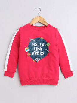 Bumzee - Bright Pink Girls Cotton Sweatshirt