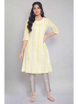 W - Yellow Stripes Kurta