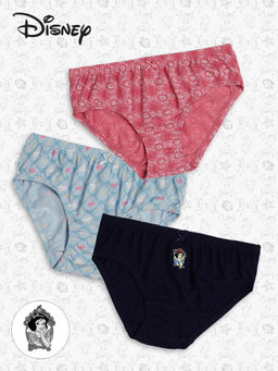 Jockey - D700 Girls Disney Cotton Panty - Skyway, Imperial Blue & Wild Rose (Pack of 3)