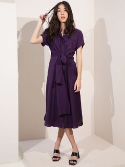 RAREISM - Solid Kori Purple Dress