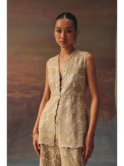 Twenty Nine - Green V-Neck Scallop Peplum Top