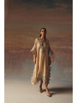 Twenty Nine - Beige V- Neck Scallop Patchwork Kaftan Dress
