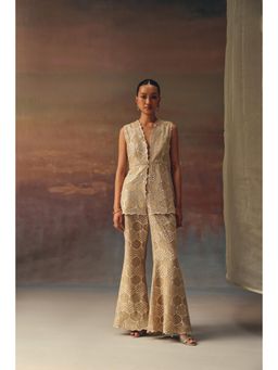 Twenty Nine - Beige Scallop Bellbottom Pant