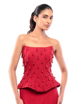 MODO CALDO - Red Undying Desire Corset Top
