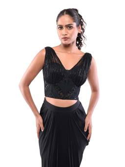 MODO CALDO - Black Midnight Mirage Crop Top