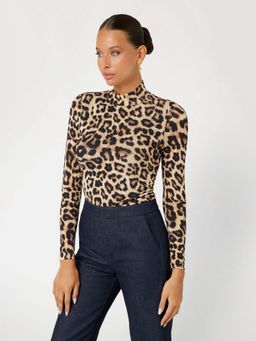 Guess - Women Multi-Color Animal Print Top