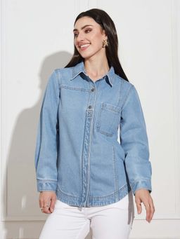 Miss Chase - Women's Light Blue Denim Shirt