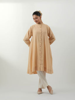 Vinusto - Beige Cotton Kurta with Pant