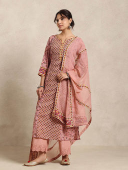 Jaipuri Banno - Princess Peach Kurta With Pant And Dupatta