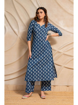 LABEL MAE - Blue Dabu Hand Block Printed Cotton Co-Ord Set