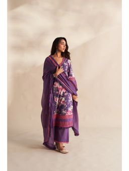 Roze - Purple Raisha Kurta With Pant And Dupatta