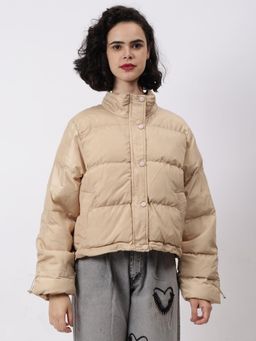 GAIIA - Polyester Full Sleeves Puffer Jacket