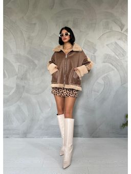 GAIIA - Leather Full Sleeves Leather Jacket