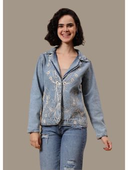 GAIIA - Polyester Full Sleeves Denim Jacket