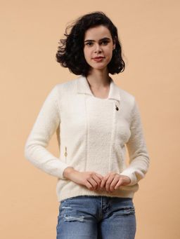 GAIIA - Faux Fur Full Sleeves Bomber Jacket