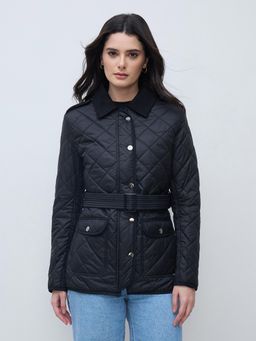 ELLE - Polyester Full Sleeves Jacket with Belt