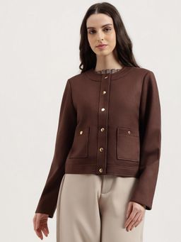 United Colors of Benetton - Suede Full Sleeves Bomber Jacket