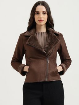 United Colors of Benetton - Suede Full Sleeves Bomber Jacket