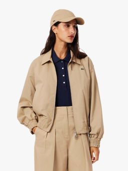 Lacoste - Cotton Blend Full Sleeves Bomber Jacket