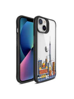 DailyObjects - Paris Skyline Black Hybrid Clear Case Cover for iPhone 13 Mini 5.4 inch