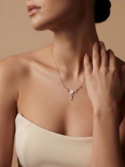 Miss Highness - 925 Sterling Silver Flower Pendant Necklace with White Stone for Women
