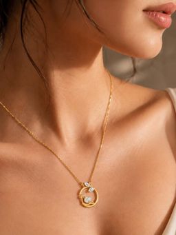 Miss Highness - 925 Sterling Silver Bird Pendant Necklace with White Stone for Women
