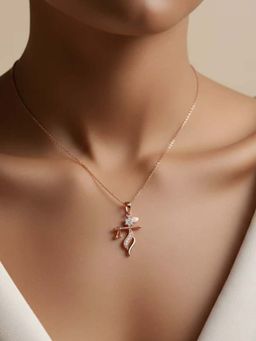 Miss Highness - 925 Sterling Silver Krishna Pendant Necklace Women Rose Gold