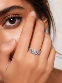 Miss Highness - 925 Sterling Silver Heart Promise Ring Women Blue
