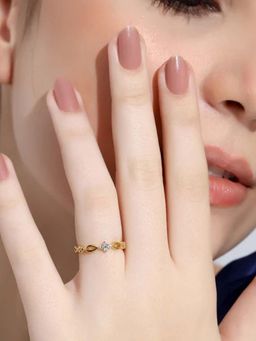 Miss Highness - 925 Sterling Silver Gold Plated Ring Women Gold