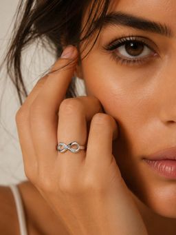 Miss Highness - 925 Sterling Silver Infinity Promise Ring Women