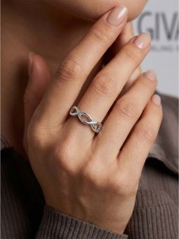 Miss Highness - 925 Sterling Silver Infinity Ring Women
