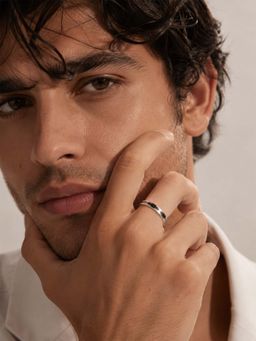 Miss Highness - 925 Sterling Silver Band Ring Men Black