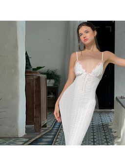 PARTIQ - Textured Sleeveless Midi Dress