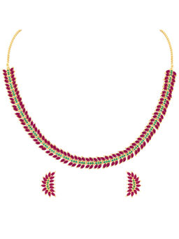 Peora - Multi-Color Stone Studded Choker Jewellery Set