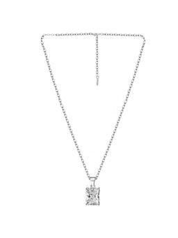 Peora - Silver Plated Crystals Studded Pendant Necklace Earrings and Ring Set Jewellery