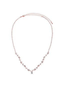 Peora - Rose Gold Plated Crystal Studded Jewellery Set