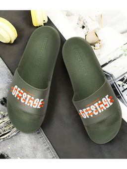 Red Tape - Men's Eva Comfort Sliders - Olive