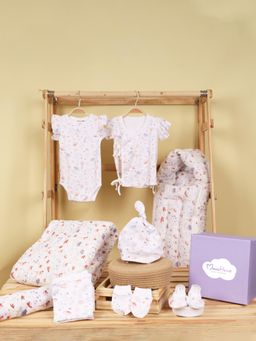 Moms Home - Organic Cotton Hospital Bag Gift Hamper for Kids Blossom (Set of 9)