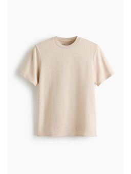 H&M - Men Beige Cooling Regular Fit T-Shirt